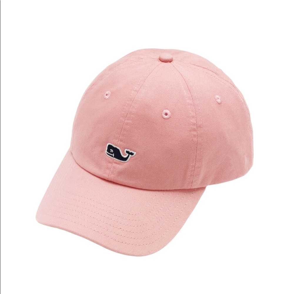 Vineyard Vines Pink Whale Logo Baseball Hat